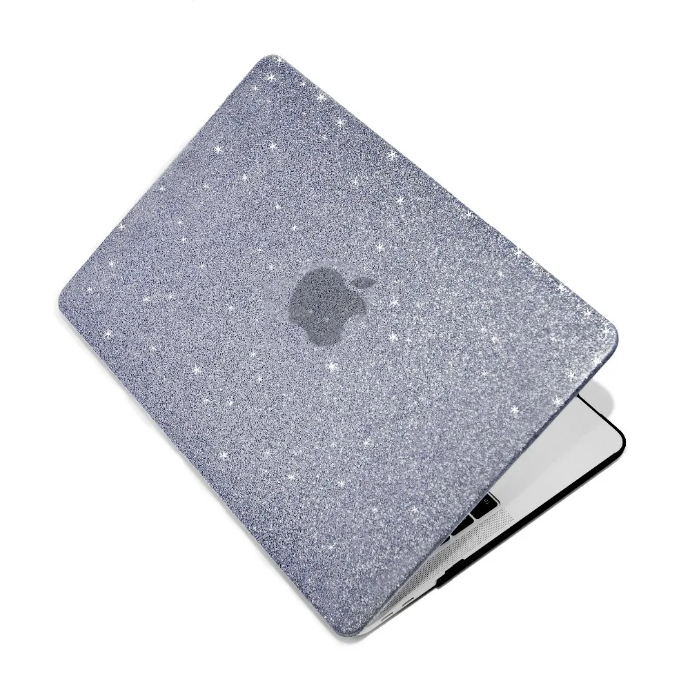 Защитный чехол для ноутбука жесткий с блестками MacbooK Air 13 Pro 16 A2141 Retina 12 15 A1398 A1278 A2338