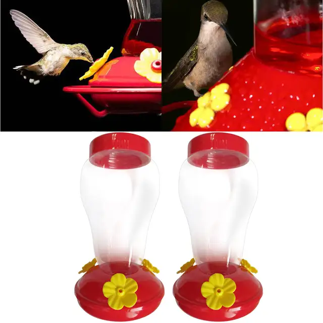 Online Shop 2pcs Bird Feeder Wide Mouth Waist Hummingbird Feeder
