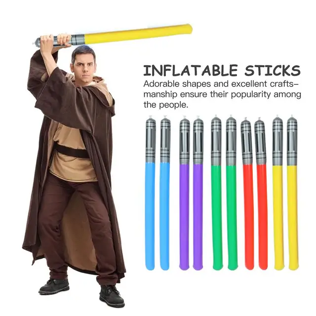 10pcs Inflatable Cosplay Light saber Inflatable Sword Toys boys for Star Fans Children War Game Birthdays Party Gifts 3