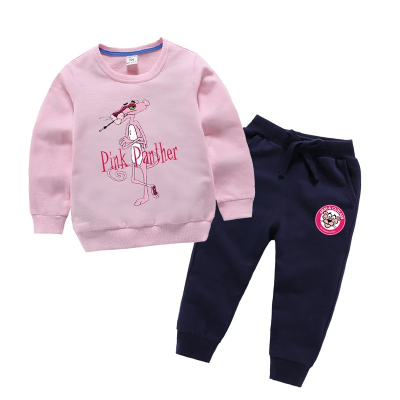 Saileroad 女の子のためのピンクのパンサー服セット 男の子のための綿の服 長袖のスウェットシャツとパンツ 子供のスポーツスーツ 秋 服セット Aliexpress Saileroad 女の子のためのピンクのパンサー服セット 男の子のための綿の服 長袖のスウェットシャツとパンツ 子供のスポーツスーツ 秋 服セット Aliexpress