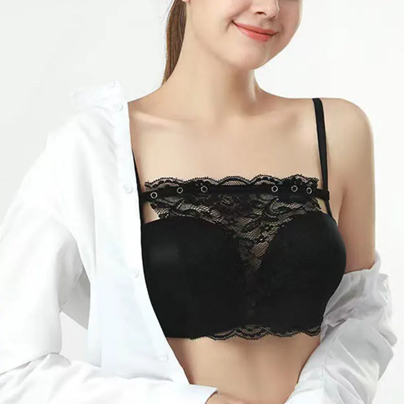 Women Quick Easy Clip-On Lace Fragment Camisole Anti Peep Privacy