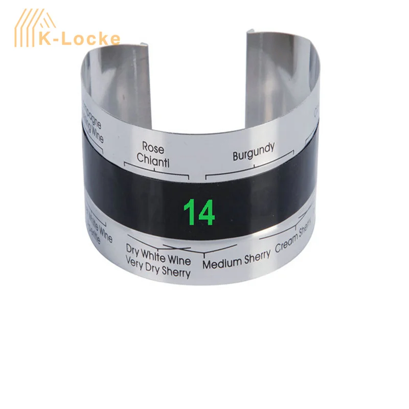 

LCD Digital Electric Wine Collar Thermometer Bar Beverage Tool Clever Bottle Snap Thermometer Sensor For Champagne Beer Red Wine