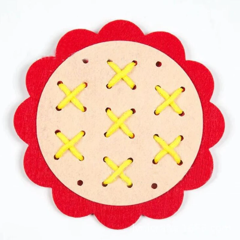 Kids Toys Teaching Aids Manual DIY Weave Cloth Math Toys Baby Early Education Toys Montessori Materials Juguetes Educativos