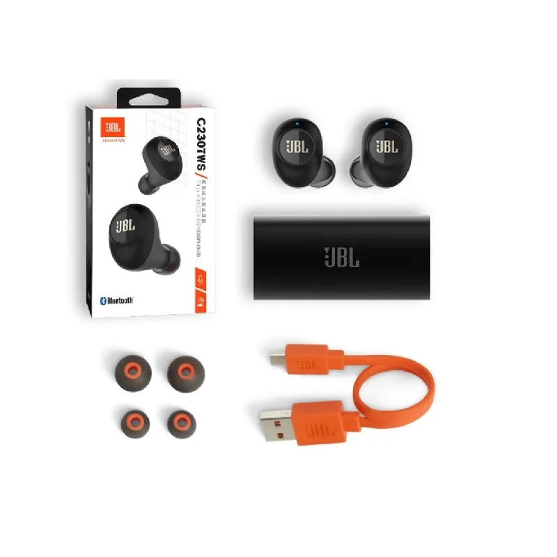 Original JBL C230 TWS Wireless Bluetooth Earphone Sports Wireless Headsets Handsfree With Charging Box