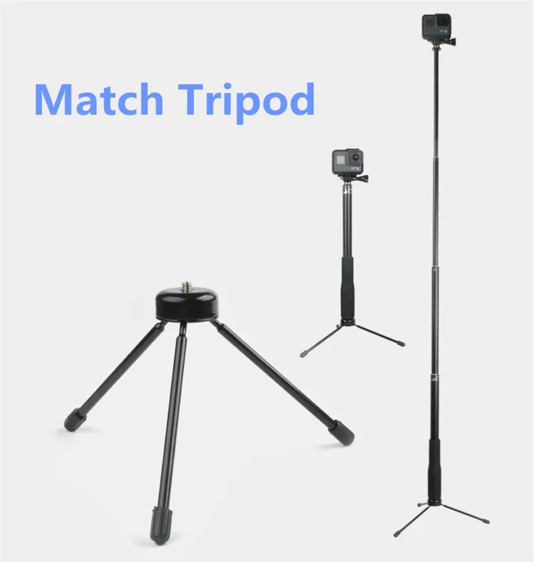 Go Pro 7 Palo селфи палка Штатив для GoPro Hero 8 7 6 5 Dji Pau De Selfie монопод для Sjcam Xiaomi Yi Eken H9 аксессуары для селфи