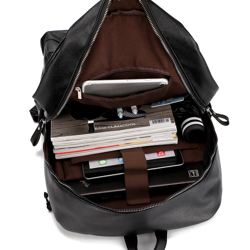 

Korean-style Pu Men Backpack Shoulder Bag Schoolbag Computer Men's Bag Fashion