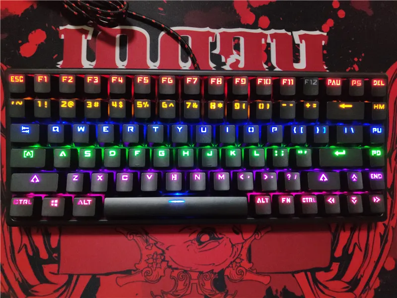 Backlit Keycool 84 keyboard with kailh mx blue switch mechanical keyboard mini game keyboard