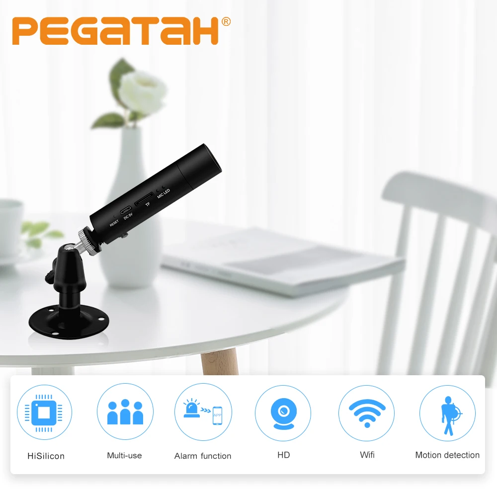 1080p P2P Super Mini WiFi IP Camera battery Control DV Camcorder with Motion Recording Cam indoor Remote View | Электроника
