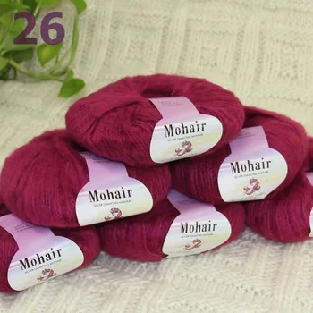 

Sale New 6BallsX25g Luxury Soft Mohair Warm Wrap Shawl Hand Knit Crochet Yarn Plum 291-26-6