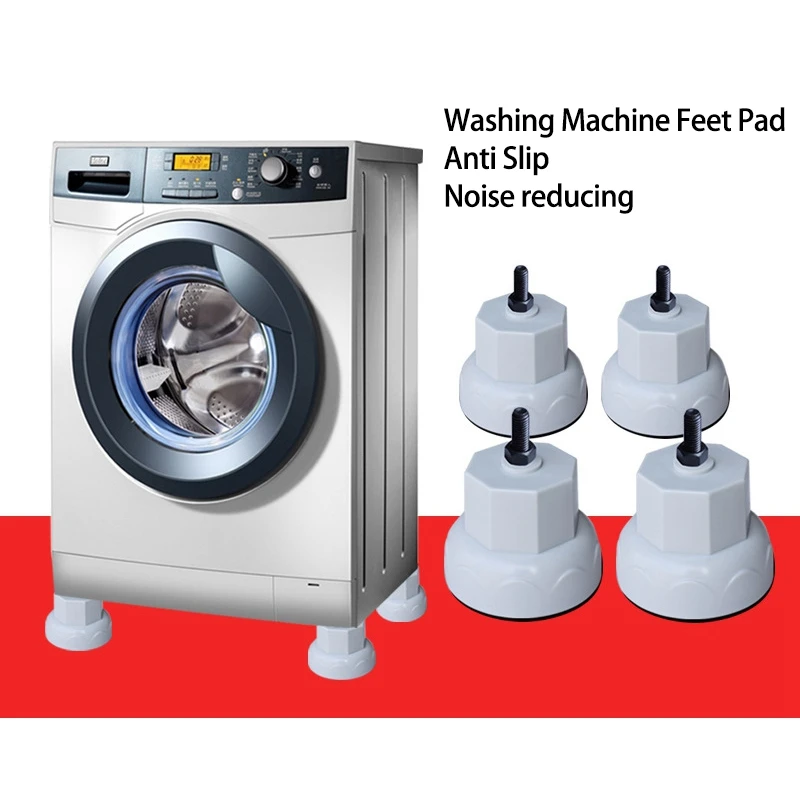 4PC Universal Washing Machine Feet Pad Shockproof Anti-Slip Base Bracket Suitable for Haier Midea Drum | Бытовая техника
