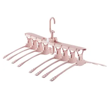 

2018 Multifunctional Retractable Clothes Hanger Folding Non-slip Storage Rack Clothing Rod Wardrobe Space Saver Laundry Shelf