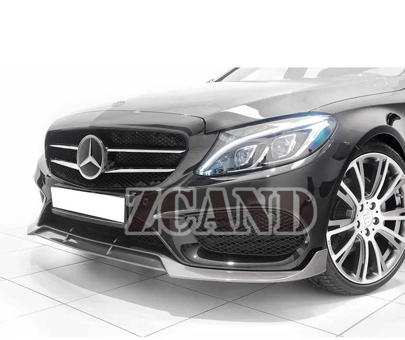 B Стиль волокно стекло передний спойлер для Mercedes Benz W205 C Класс AMG 2015UP