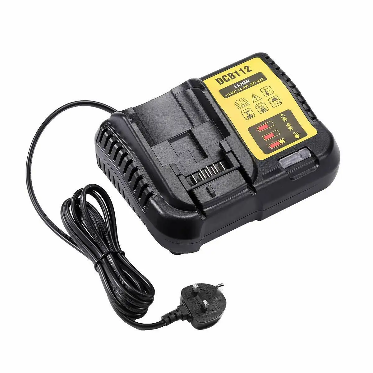 Заменить Зарядное устройство для Dewalt быстрой зарядки DCB105 DCB015 DCB105 Великобритании ЕС США Plug 10,8 V 14,4 V 18V универсальный литий-ионный аккумулятор Батарея Зарядное устройство