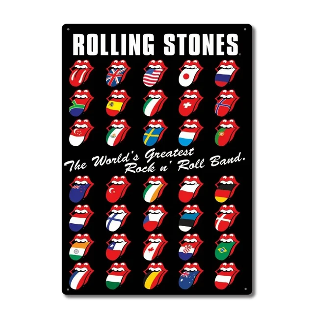 Rolling Stones Metal Signs in Two Sizes Wall Art Decoration 22