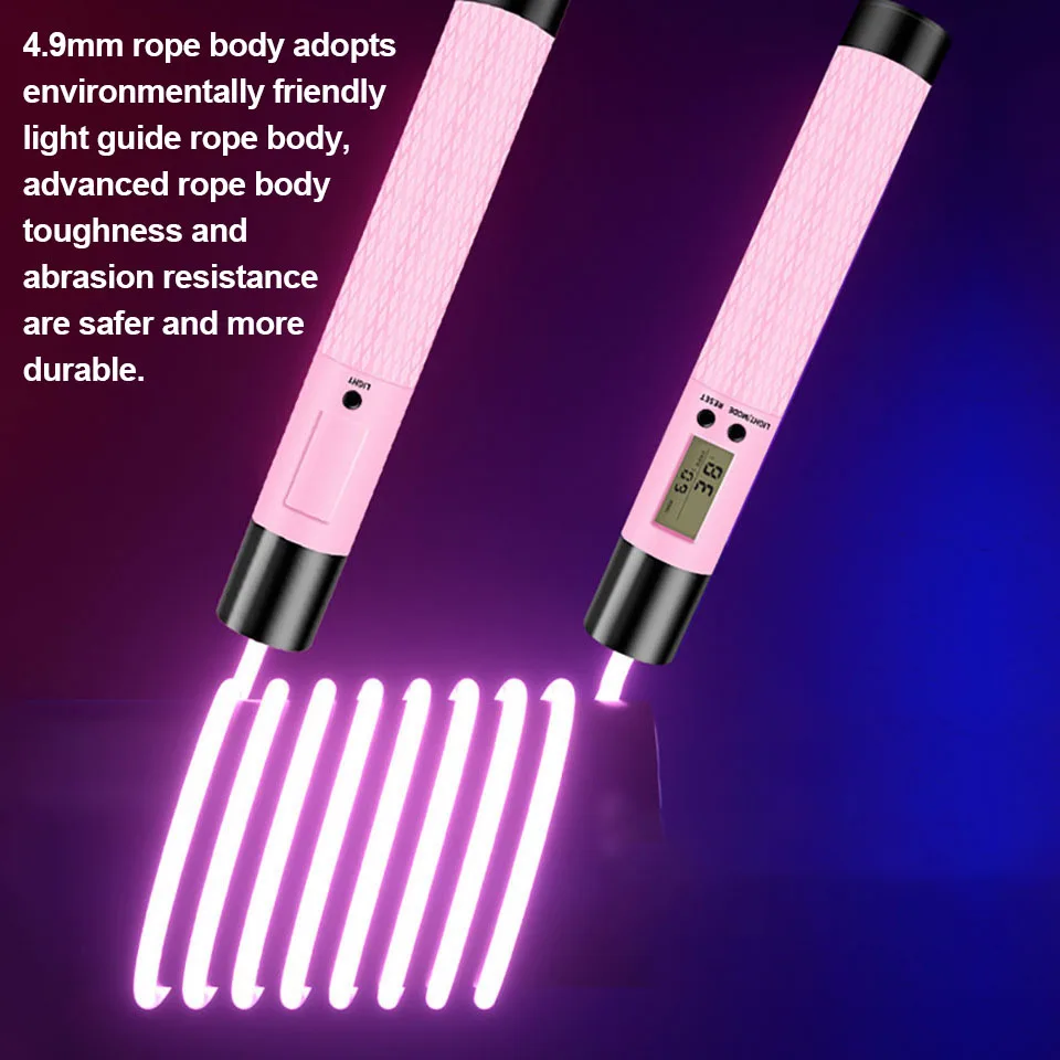 Night Luminous Rope Skipping Home Exercise Fitness Equipment Outdoor Fluorescent Jump Skipping Rope Training Sports Supplies 3