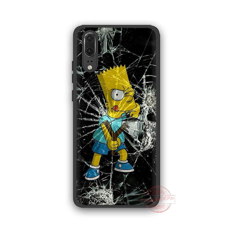 WEBBEDEPP The Simpson TPU phone case for Huawei P10 P20 P30 Lite Pro Y6 Y7 prime Y9 - Цвет: 3