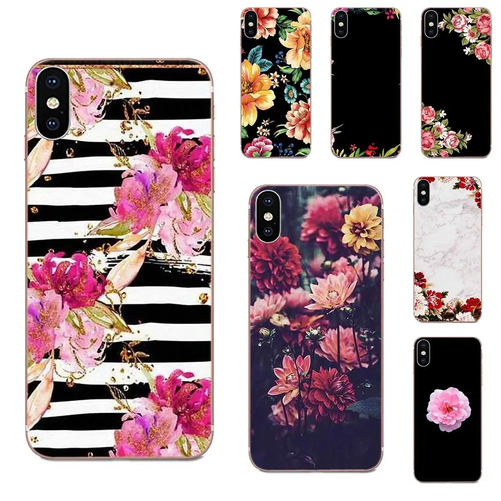 Пион Sunflowe Роза Ромашка для HTC Desire 530 626 628 630 816 820 830 One A9 M7 M8 M9 M10 E9 U11 U12 Life Plus задняя
