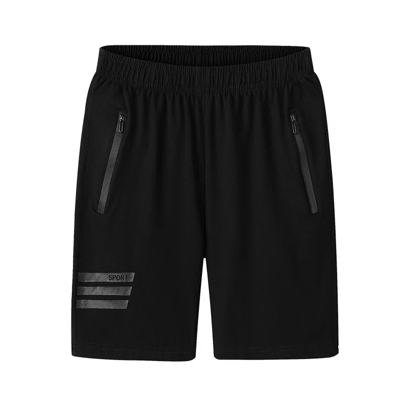 

2020 summer casual shorts fitness exercise beach shorts men's breathable cotton plus size solid color five-point pants