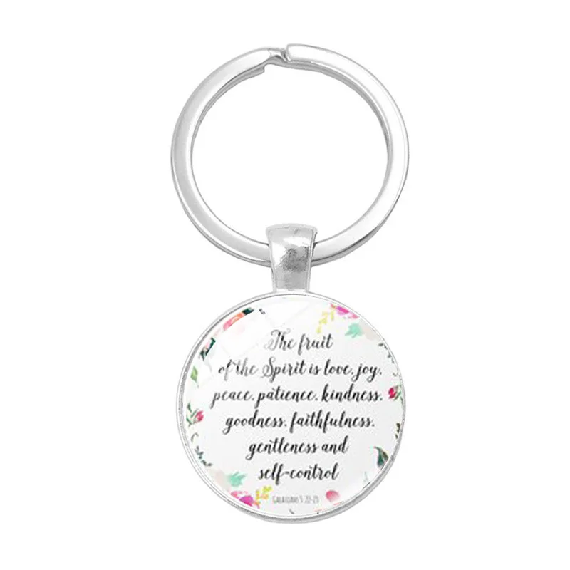 

The Bible Scriptures Time Stone Keychain Small Pendant DIY Accessories Creative Gift Europe And America Hot Sales Accessories