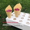 Confetti Cone Holder FEESTIGO Natural Petals Confetti Cones Holder For Wedding Decoration Party Poppers Cones Stand Box Tray ► Photo 3/6