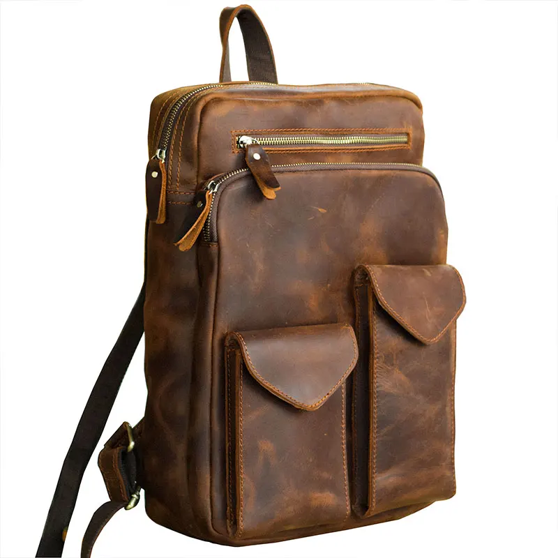 MAHEU Nieuwe Ontwerp Crazy Horse Lederen mannen Lederen Rugzak Rugzak Echt Leer Vintage Schooltas Man Jongen Mannelijke tassen MAHEU Nieuwe Ontwerp Crazy Horse Lederen mannen Lederen Rugzak Rugzak Echt Leer Vintage Schooltas Man Jongen Mannelijke tassen