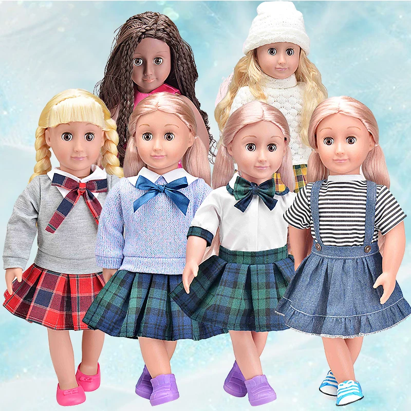 

46cm Reborn Realistic Baby Doll Soft Baby Dolls Silicone Joints Plastic Fashion Curly Hair Educational Toys for Girls DIY Gift