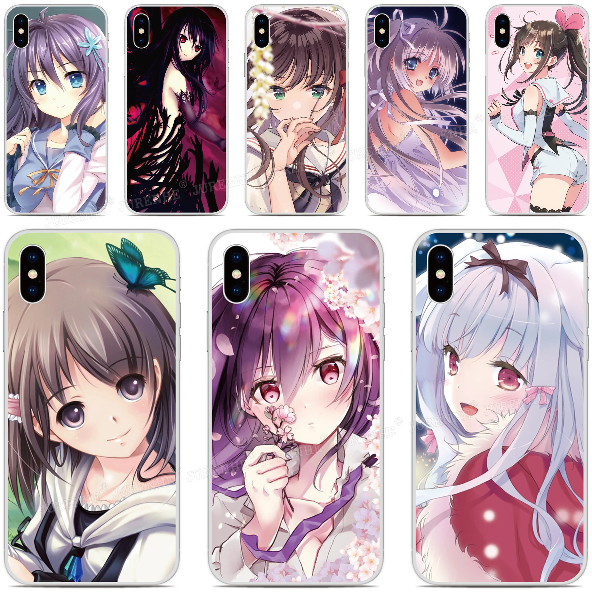 Custodia Per Telefono Per Ragazze Anime Per Blackberry Keyone Key 2 Priv Motion Passport Q30 Dtek50 Dtek60 Dtek70 Cover Morbida In Tpu