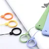 coloful cute mobile phone lanyard Silicone ring ring accessories Mobile phone U disk universal silicone shatter-resistant short ► Photo 3/5