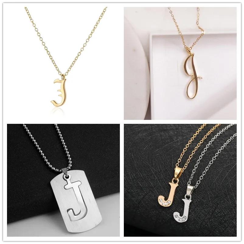 J monogram alphabet Stainless steel 