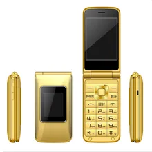 Разблокированный флип двойной экран Две sim-карты мобильный телефон большой с голосом и мелодией Palyer фонарик 2800 мАч камера Запись GSM сеть