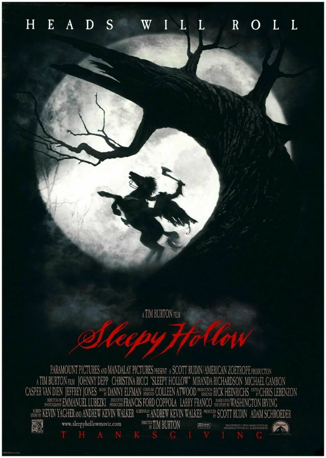 Sleepy Hollow Classic Movie Art Film Print Silk Poster Home Wall Decor 24x36inch | Дом и сад
