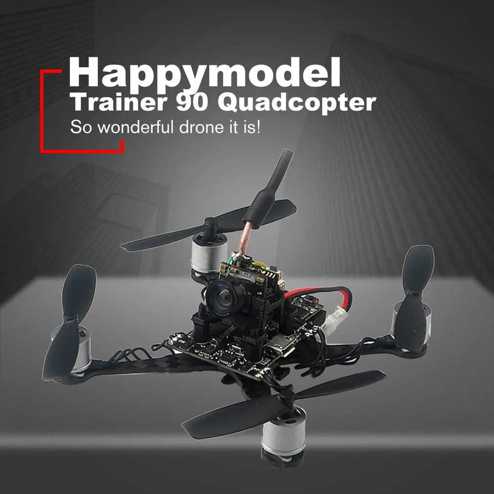 Тренажер 90 0706 1 s бесщеточный FPV Дрон с Flysky Frsky DSM/2/X Ricevitore Fusion X3 di Volo контроллер PNP RC гонщик Квадрокоптер