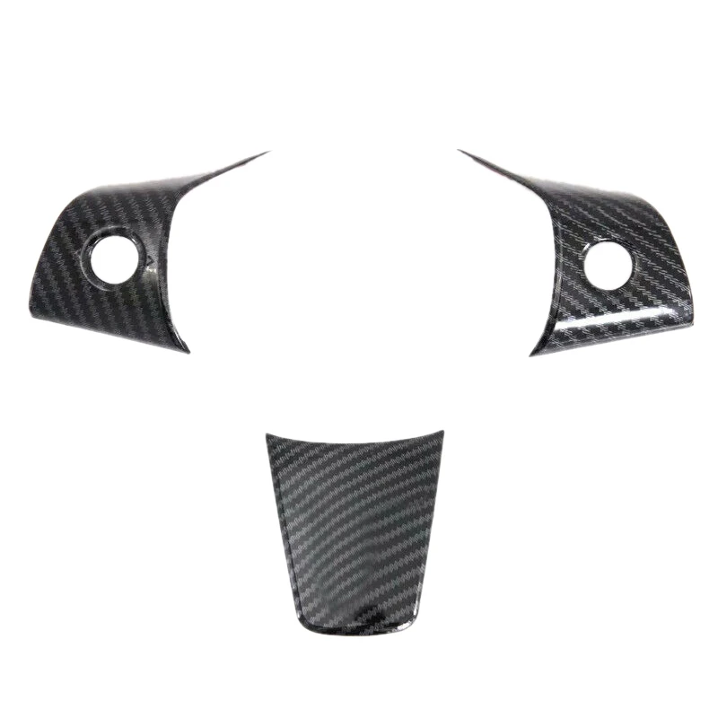 

3 PCS Dry Carbon Fiber Steering Wheel Decorative Stickers 2017 2018 Tesla Model 3