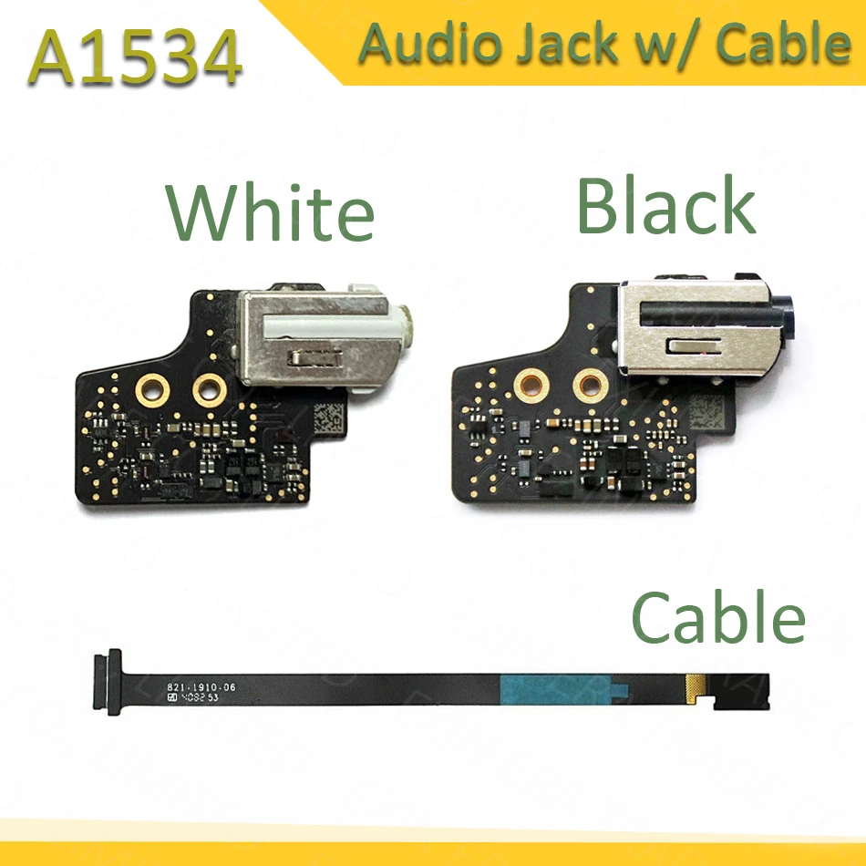 hdmi to rca Genuine A1534 Audio Jack Board + Flex Cable 820-4049 821-1910-A 821-00885-A for MacBook Retina 12" 2015-2017 923-00403 923-00440 usb c data cable