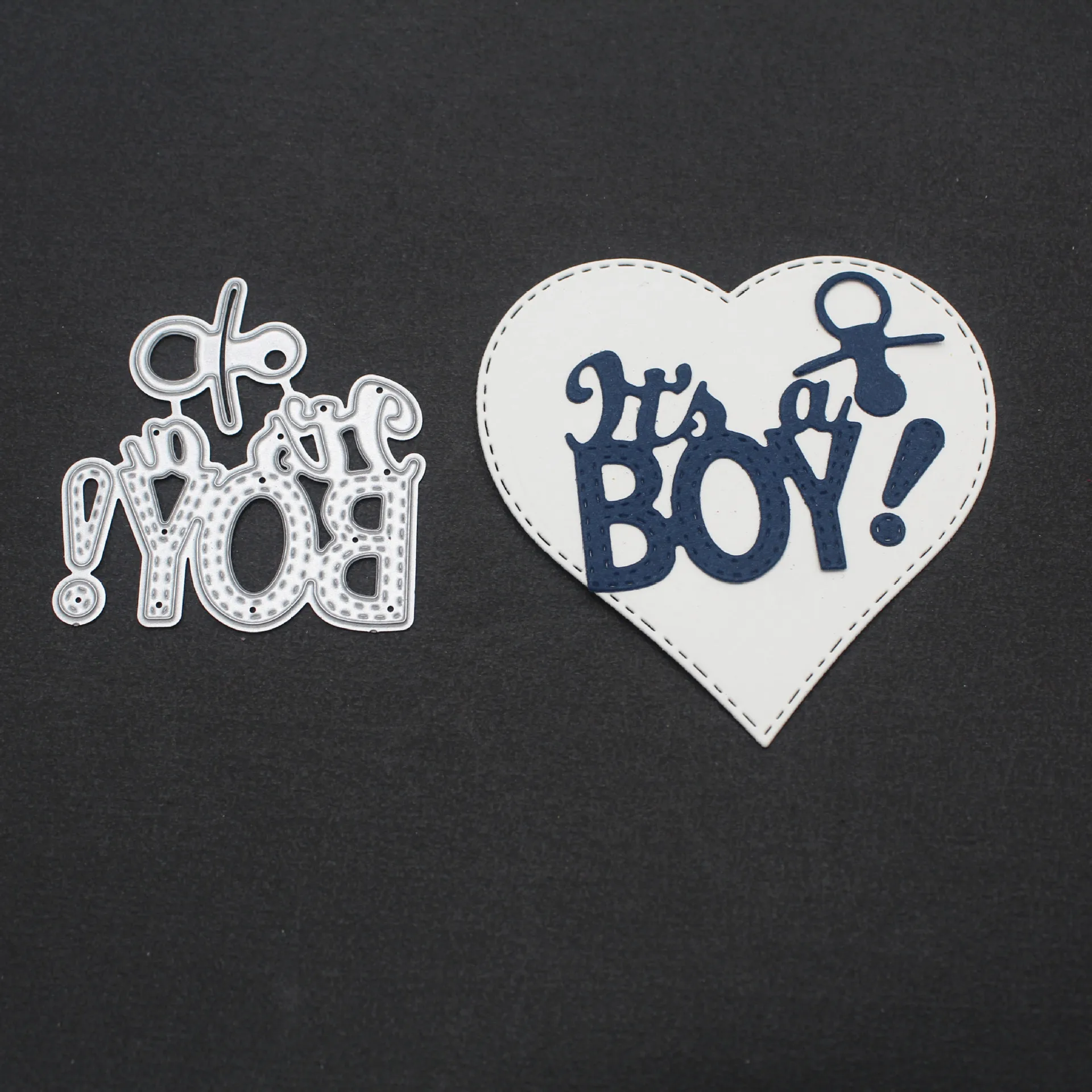 

Words It's A Boy Metal Cutting Dies for Craft Dies Scrapbooking DIY Album Embossing Paper Die Cut New Dies for 2019 Decor