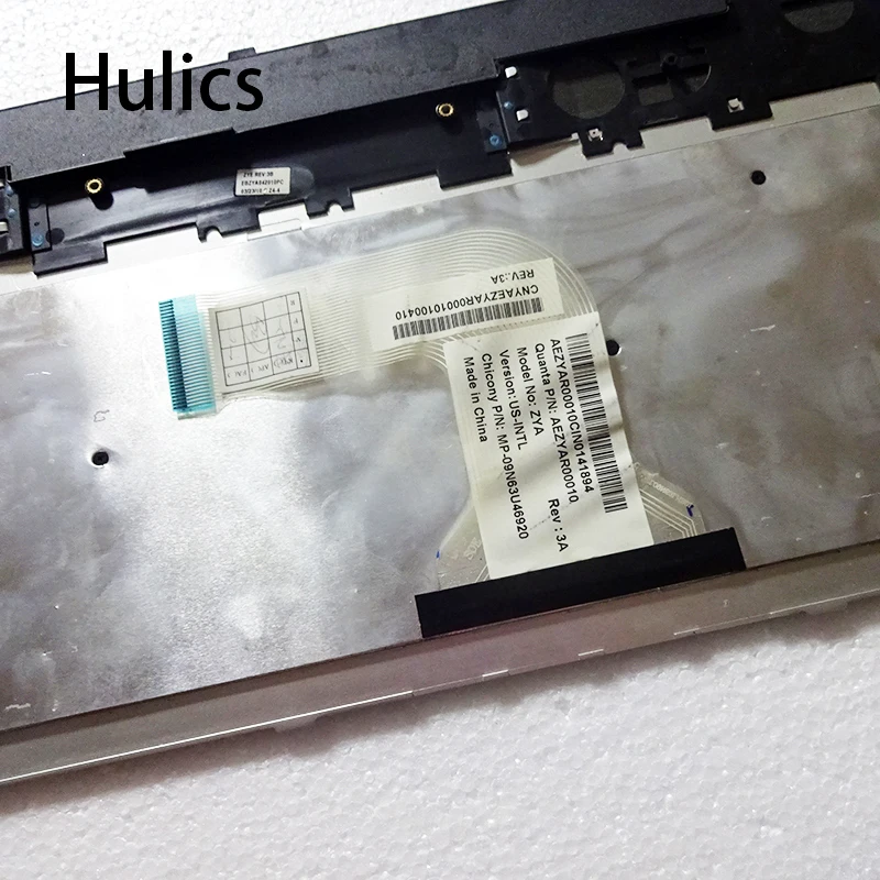 Hulics, Оригинальная клавиатура для ноутбука acer Aspire 8950, 8950G, 5943G, 5943, 5950G, 5950, 8943G, 8943G, серия, серебро, США, AEZYAR00010