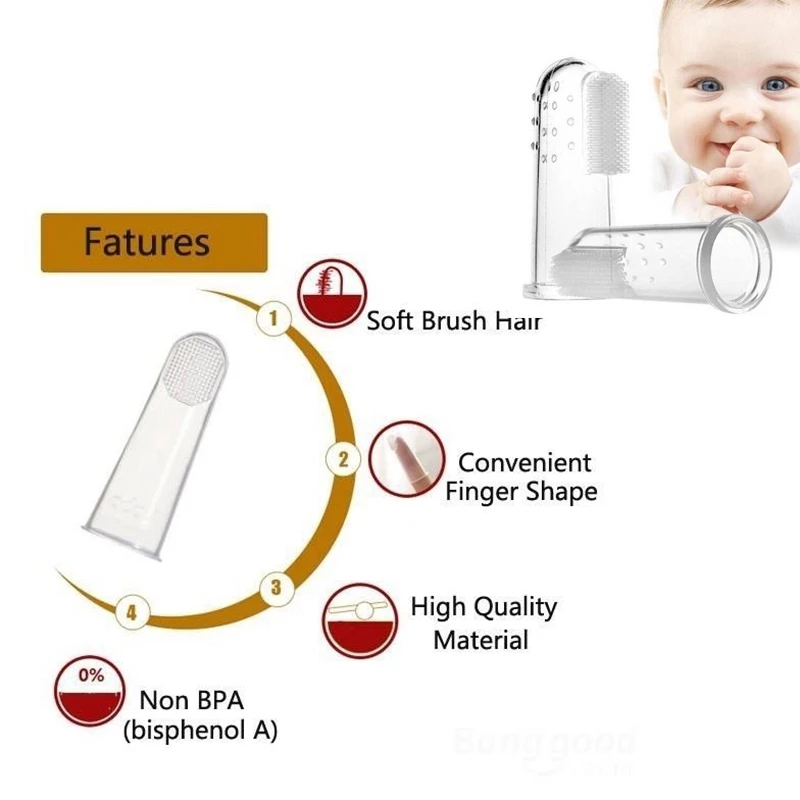 Горячая Распродажа, Мягкая Силиконовая зубная щетка для младенцев, массажер для зубов, щетка для десен, 3 шт