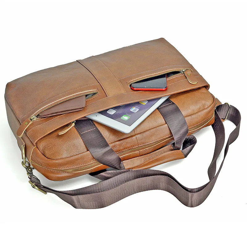 

Men Laptop Bag High Quality Men's Genuine Leather Handbag Male natural Leather Briefcase Brand Messenger bags Men's briefcases
