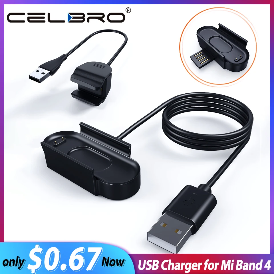 USB зарядное устройство без разборки для Xiaomi mi Band 4 удлинитель зарядного