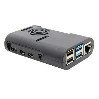 

Support Cooling Fan Cover Impact Resistant Accessories ABS Shelf Easy Install Housing Protective Case For Raspberry Pi 4 Model B