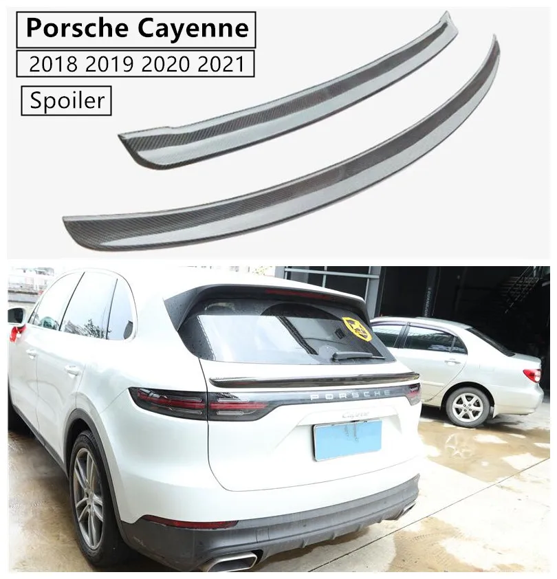 Спойлер из углеволокна для Porsche Cayenne Спойлеры-крылья высокого качества аксессуары для модификации автомобиля