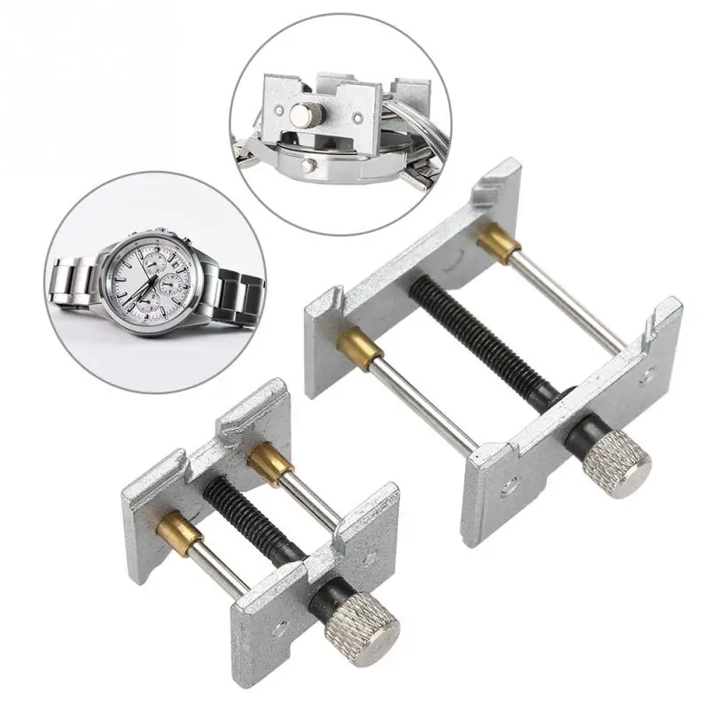 2pcs/set Steel Watch Movement Holder Clamp Vise Remover Fixed Base