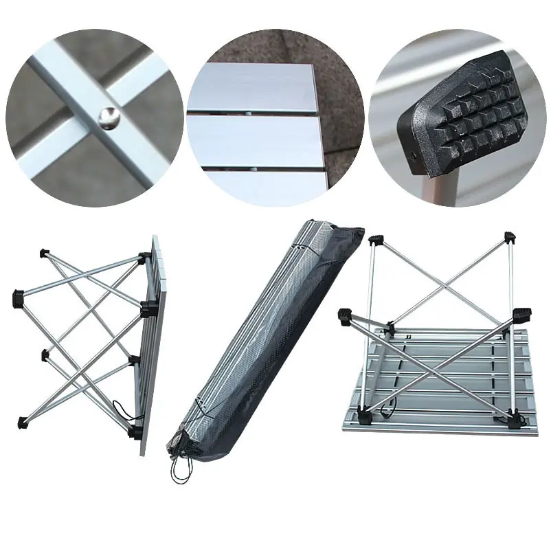 Portable Table Foldable Folding Camping Hiking Desk Traveling Outdoor Picnic New Blue Gray Pink Black Al Alloy Ultra-light