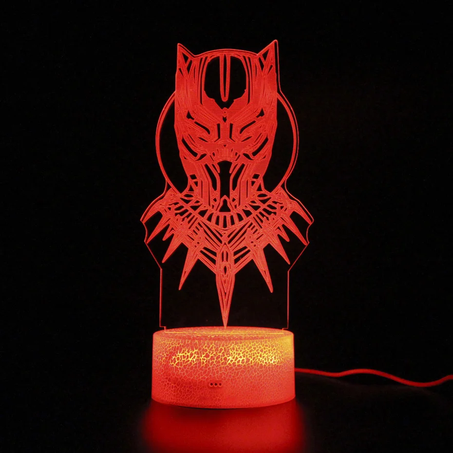 

Avengers Endgame Black Panther Figure Sleep Light RGB Party Decoration Nightlight Projection Lamp Legends