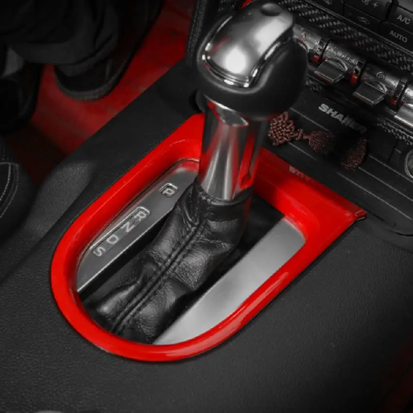 Для Ford Mustang углеродное волокно стиль консоли коробка передач панель Крышка отделка рамки