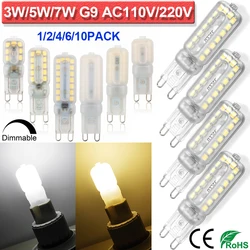 G9 Dimmable LED Bulb Lamp 3W 5W 7W  Bi-Pin Base for 20W /40W /60W Halogen Bulb Replace Home Decor Warm White Halogen Lamp Light