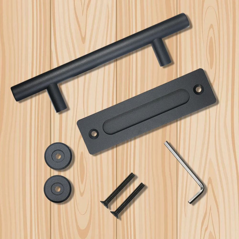 

Hot New 12" Recessed Pull Round Bar Sliding Handle Sliding Flush Door Handle Hardware Set for Slide Door Barn Door