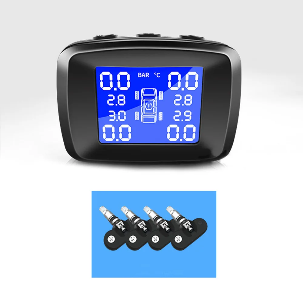 Автомобильный TPMS внешний или внутренний контроль давления в шинах Система прикуривателя цифровой жидкостный Дисплей давление в шинах