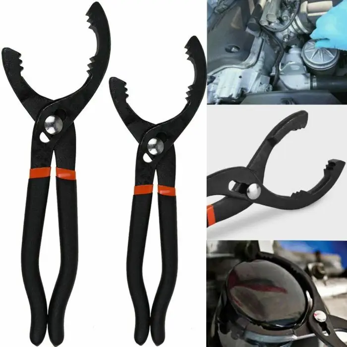 Car Clamp Adjustable Oil Filter Pliers Wrench Hand Removal Tool&T8