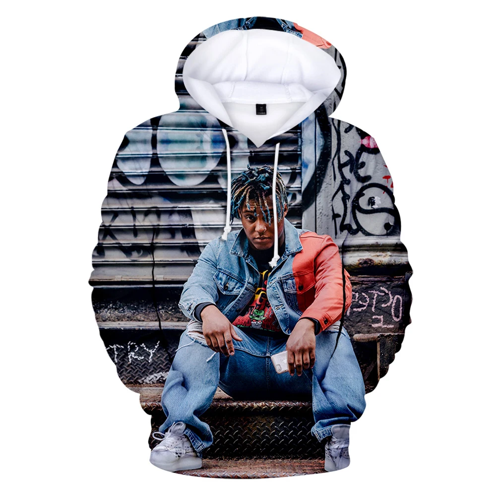Новая Осенняя мужская толстовка с капюшоном в стиле хип-хоп juice wrld для мужчин и женщин, весенний детский пуловер с 3D рисунком Детская куртка теплый свитер Harajuku
